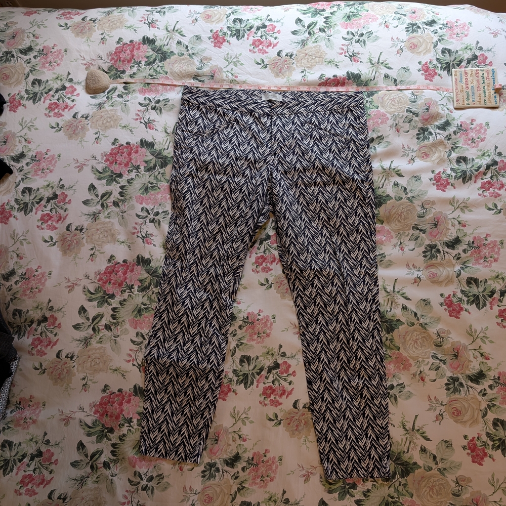 GAP Navy and White Chevron Pants